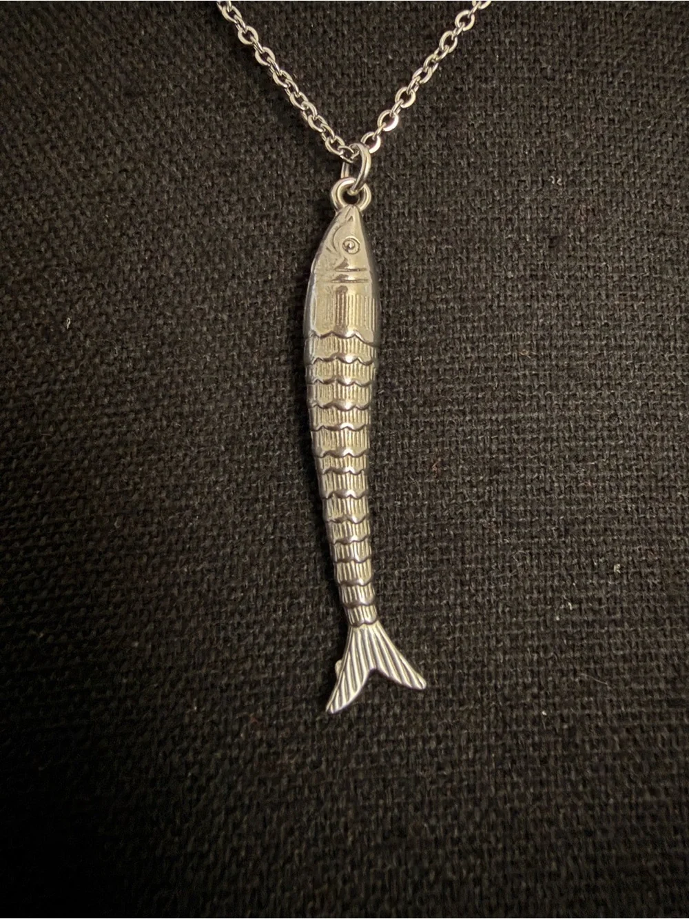 Fish Pendant Necklace three-dimensional